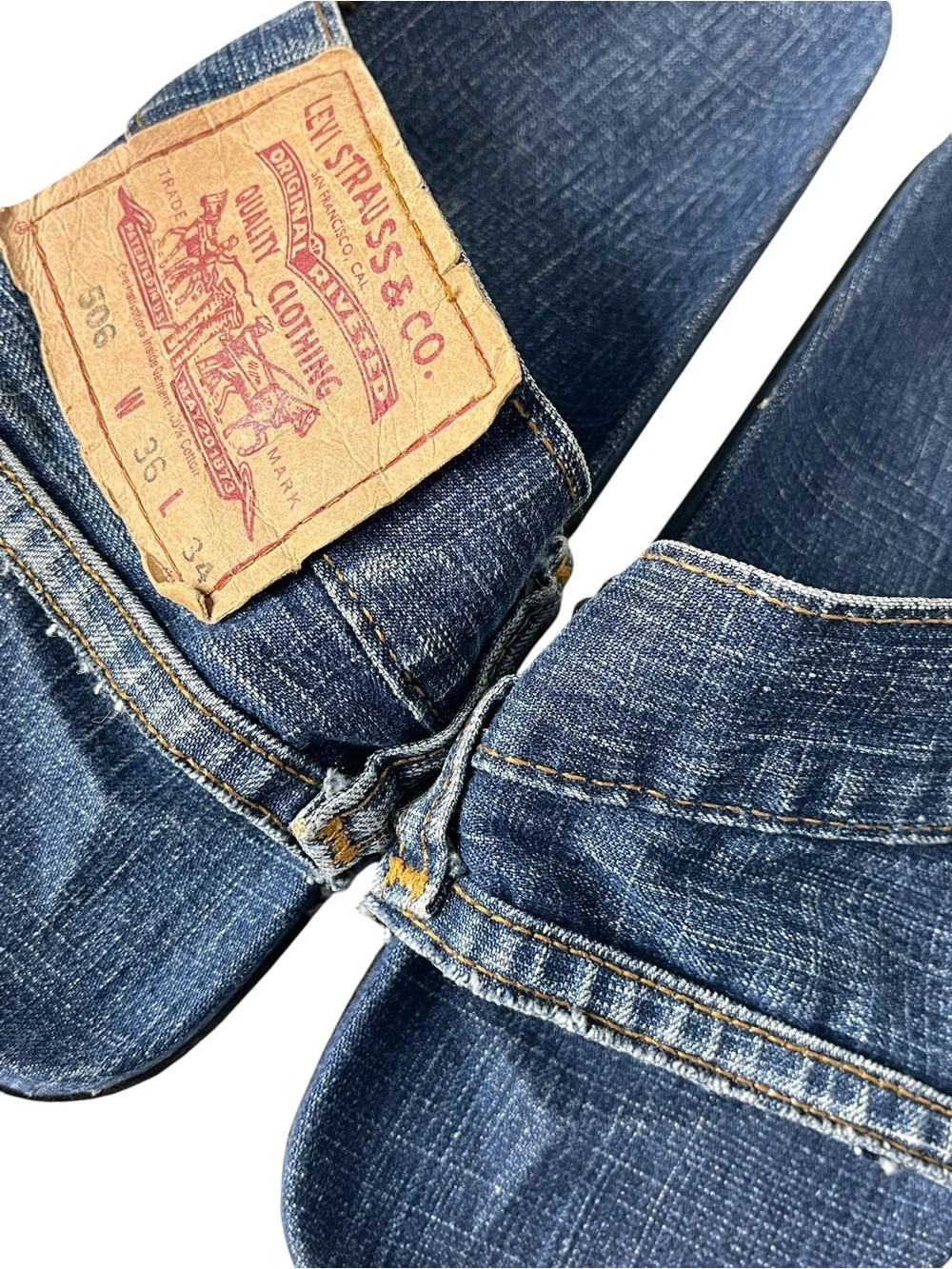 OMIGHTY x Levi's Re-Worked Denim Slides Sandal Size EU 40 - Picture 7 of 16